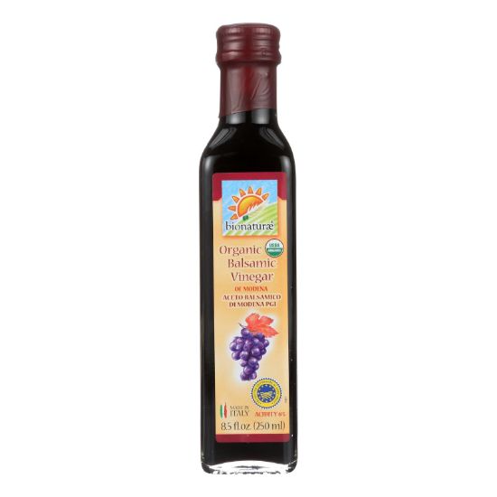 Bionaturae Balsamic Vinegar - Gluten Free - Case of 12 - 8.5 Fl oz.
