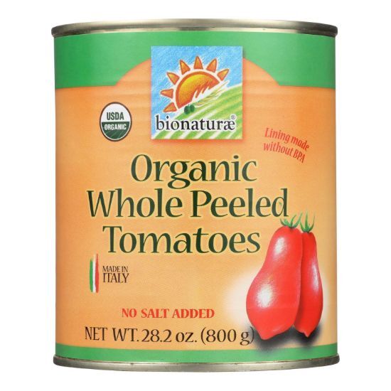 Bionaturae Organic Whole Peeled Tomatoes - Case of 12 - 28.2 oz.