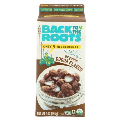 Back To The Roots Stoneground Flakes - Cocoa Clusters - Case of 8 - 9 oz.