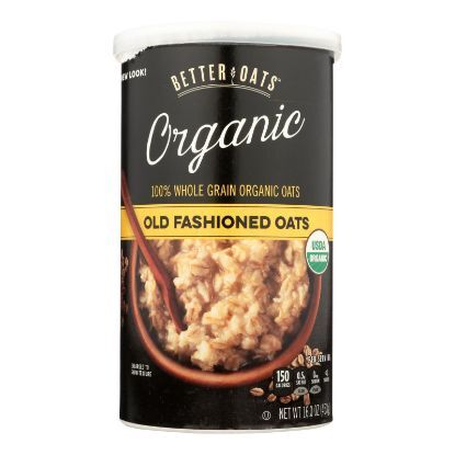 Better Oats Organic Cereal - Old Fashioned Oats - Case of 12 - 16 oz.