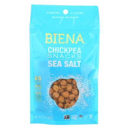 Biena Chickpea Snacks - Sea Salt - Case of 12 - 2 oz.