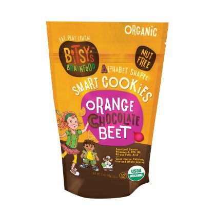 Bitsys Brain food Smart Cookies - Orange Chocolate Beet - Case of 6 - 5 oz.