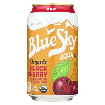 Blue Sky Natural Soda - Black Cherry - Case of 4 - 12 oz.