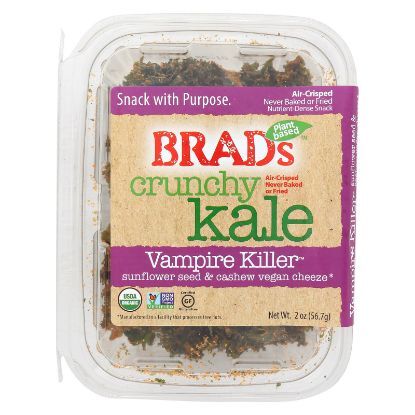 Brad's Raw Foods Crunchy Kale - Vampire Killer - Case of 6 - 2 oz.