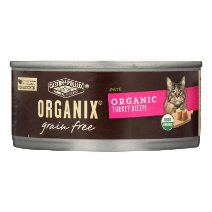 Castor and Pollux Organic Cat Food - Turkey Pate - Case of 24 - 5.5 oz.