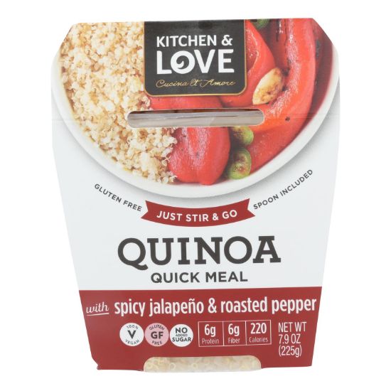 Cucina and Amore - Quinoa Meals - Spicy Jalapeno and Roasted Peppers - Case of 6 - 7.9 oz.