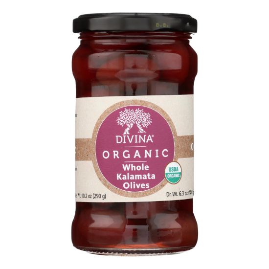 Divina - Organic Kalamata Olives - Case of 6 - 6.35 oz.