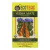 Ecoteas Organic Yerba Mate Unsmoked Green Energy Tea Bags - Case of 6 - 24 Bags