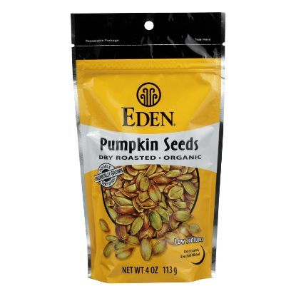 Eden Foods Organic Pumpkin Seeds - Dry Roasted - Case of 15 - 4 oz.