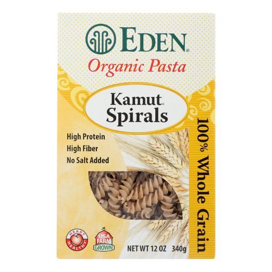 Eden Foods Organic Whole Kamut Spirals - Case of 6 - 12 oz.