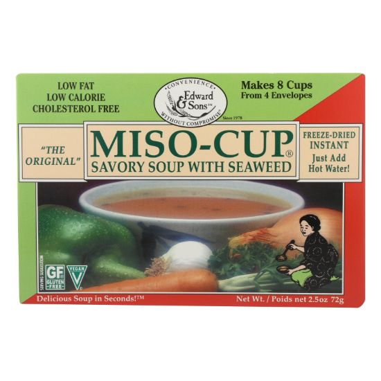 Edward and Sons Seaweed Miso - Cup - Case of 12 - 2.5 oz.