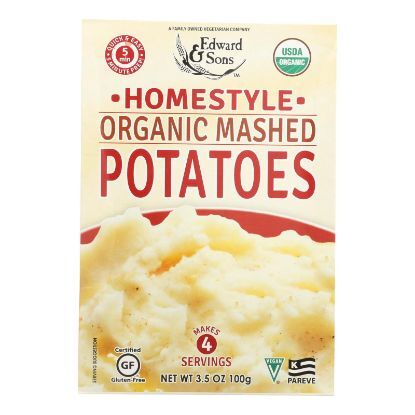 Edward and Sons Organic Mashed Potatoes - Home Style - Case of 6 - 3.5 oz.