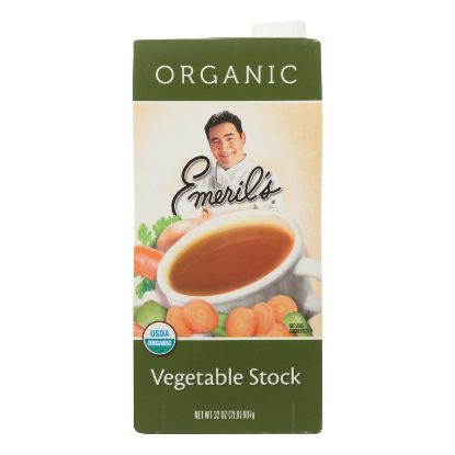 Emeril Organic Vegetable Stock - Case of 6 - 32 Fl oz.