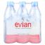 Evians Spring Water Natural Spring Water - Case of 4 - 16.9 FL oz.