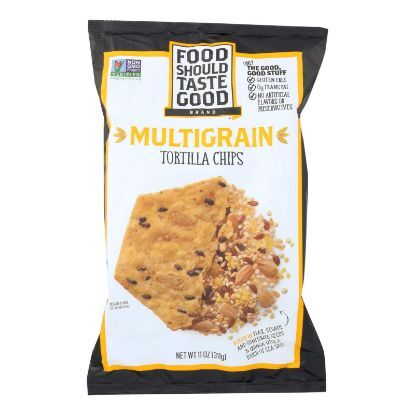 Food Should Taste Good Multigrain Tortilla Chips - Multigrain - Case of 12 - 11 oz.