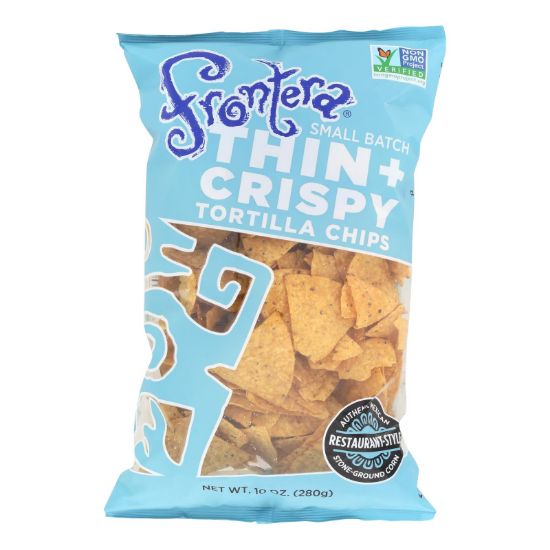 Frontera Foods Thin and Crispy Tortilla Chips - Tortilla Chips - Case of 12 - 10 oz.