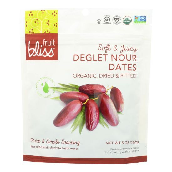 Fruit Bliss - Organic Deglet Nour Dates - Dates - Case of 6 - 5 oz.