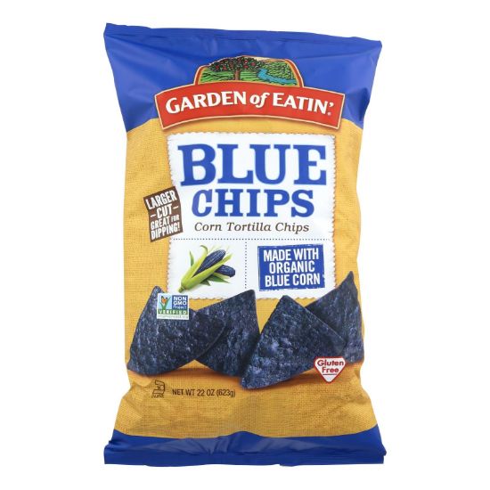 Garden of Eatin' Tortilla Chips - Blue Corn - Case of 10 - 22 oz.