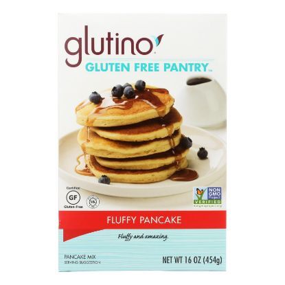 Glutino Fluffy Pancake Mix - Case of 6 - 16 oz.