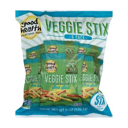 Good Health Veggie Straws - Sea Salt - Case of 8 - 1 oz.