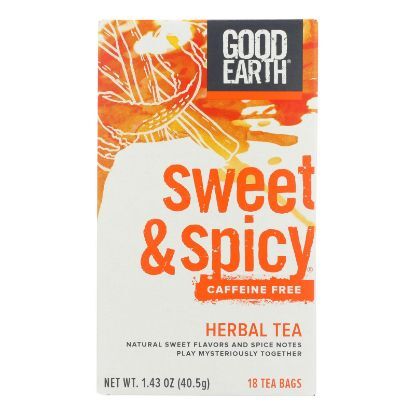 Good Earth Herbal Tea - Sweet and Spicy - Case of 6 - 18 Bags