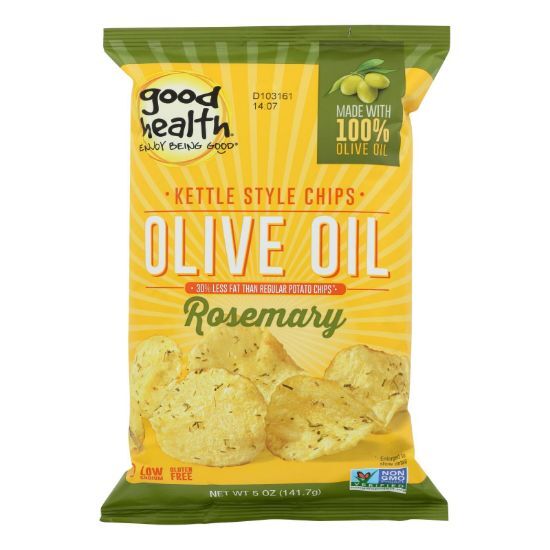 Good Health Kettle Chips - Olive Oil Rosemary - Case of 12 - 5 oz.