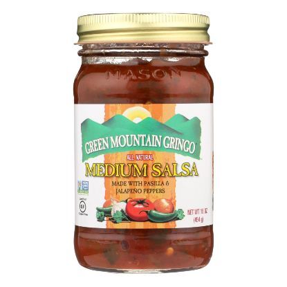 Green Mountain Gringo Medium Salsa - Case of 12 - 16 oz.