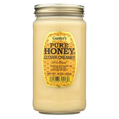 Gunter Pure Clover Creamed Honey - Case of 12 - 16 oz.