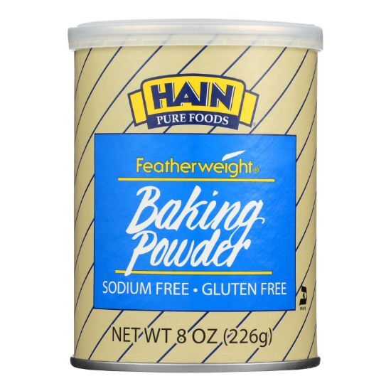 Hain Baking Powder - Featherweight - Case of 12 - 8 oz.