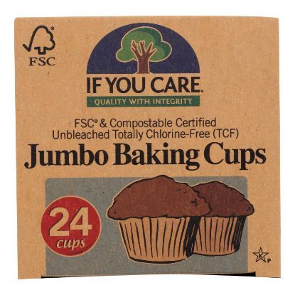 If You Care Jumbo Baking Cups - Unbleached - Case of 24 - 24 Count