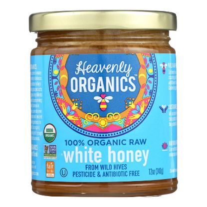 Heavenly Organics Organic Honey - White Raw - Case of 6 - 12 oz.