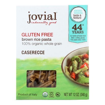 Jovial - Gluten Free Brown Rice Pasta - Caserecce - Case of 12 - 12 oz.