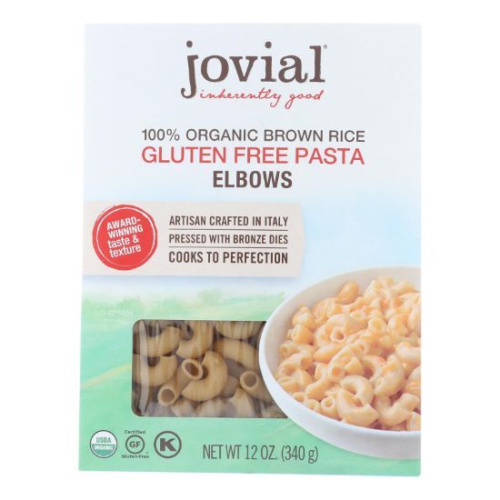 Jovial - Gluten Free Brown Rice Pasta - Elbow - Case of 12 - 12 oz.