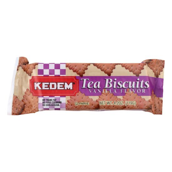 Kedem Tea Biscuits - Vanilla - Case of 24 - 4.2 oz.