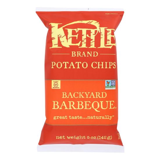 Kettle Brand Potato Chips - Backyard Barbeque - Case of 15 - 5 oz.