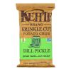 Kettle Brand Krinkle Cut Potato Chips - Dill Pickle - Case of 15 - 5 oz.