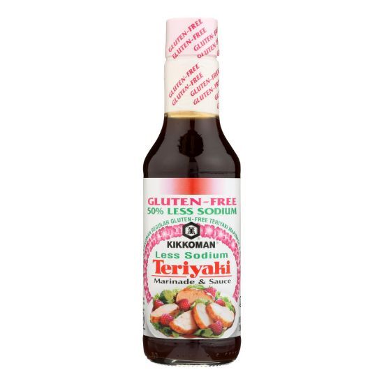 Kikkoman Soy Sauce - Less Sodium - Case of 6 - 10 Fl oz.