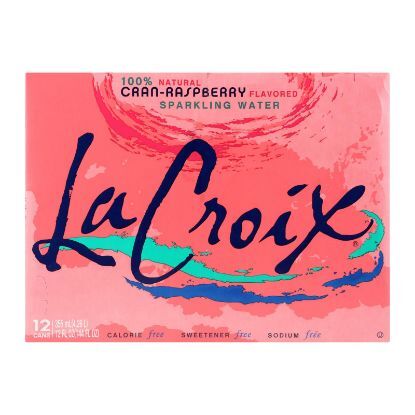 Lacroix Natural Sparkling Water - Cran-Raspberry - Case of 2 - 12 Fl oz.