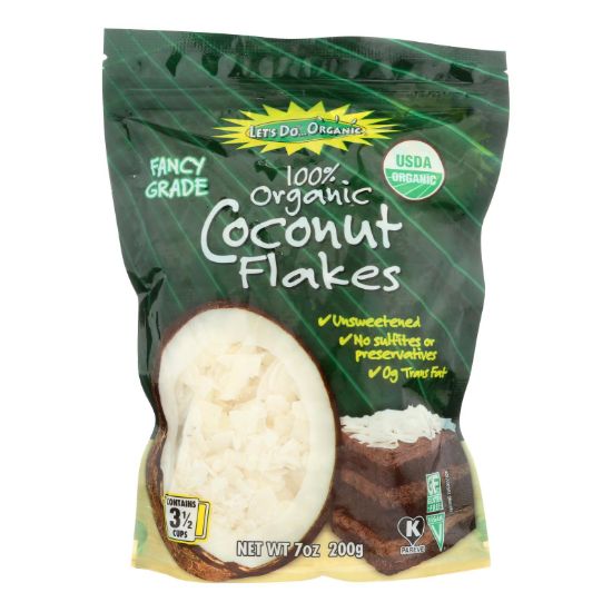 Let's Do Organics Coconut Flakes - Case of 12 - 7 oz.