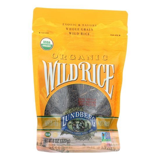 Lundberg Family Farms Organic Wild Rice - Case of 6 - 8 oz.