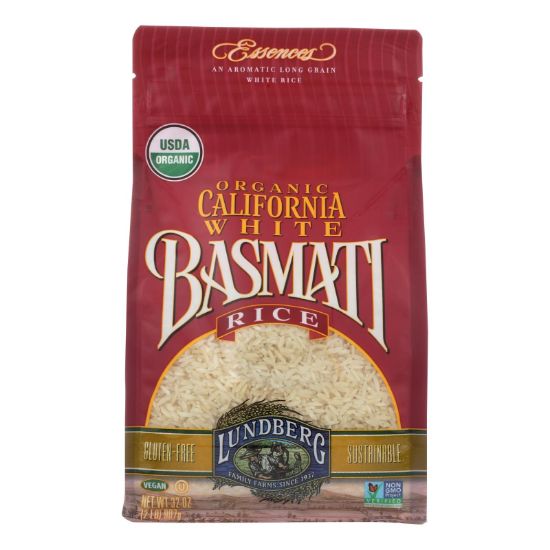 Lundberg Family Farms Organic White Basmati Rice - Case of 6 - 2 lb.