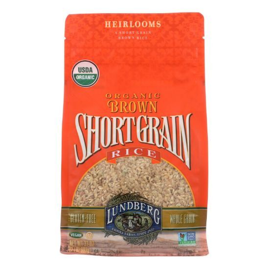 Lundberg Family Farms Organic Short Grain Brown Rice - Case of 6 - 2 lb.