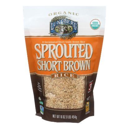 Lundberg Family Farms Sprouted Short Brown Rice - Case of 6 - 1 lb.