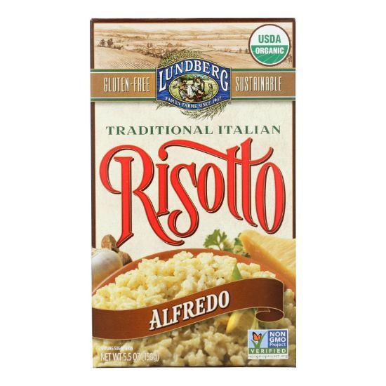 Lundberg Family Farms Risotto Alfredo - Parmesan Cheese - Case of 6 - 5.5 oz.