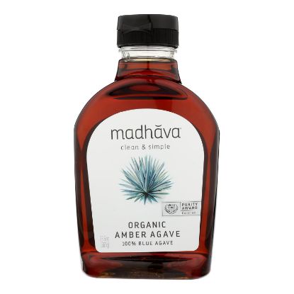 Madhava Honey Organic Agave Nectar - Amber - Case of 6 - 23.5 oz.