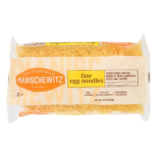 Manischewitz - Egg Noodles - Fine - Case of 12 - 12 oz.