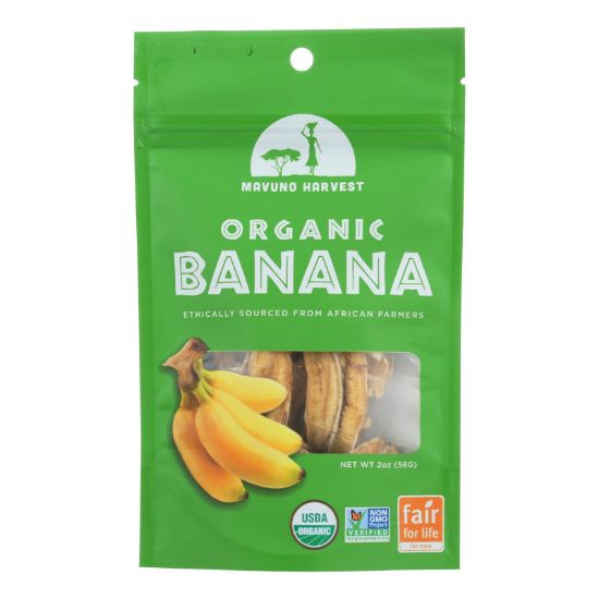 Mavuno Harvest Organic Gluten - Free Dried Banana - Case of 6 - 2 oz.