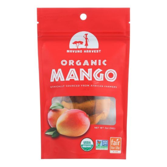 Mavuno Harvest Gluten - Free Dried Mango - Case of 6 - 2 oz.