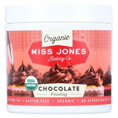Miss Jones Baking Organic Frosting - Chocolate Buttercream - Case of 6 - 320 Gram
