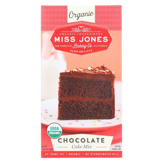 Miss Jones Baking Cake Mix - Chocolate - Case of 6 - 15.87 oz.